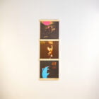 Vinyl frame naturel bamboe met 3 platen